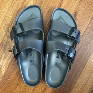 Birkenstock Eva foam sandals 38 pewter silver